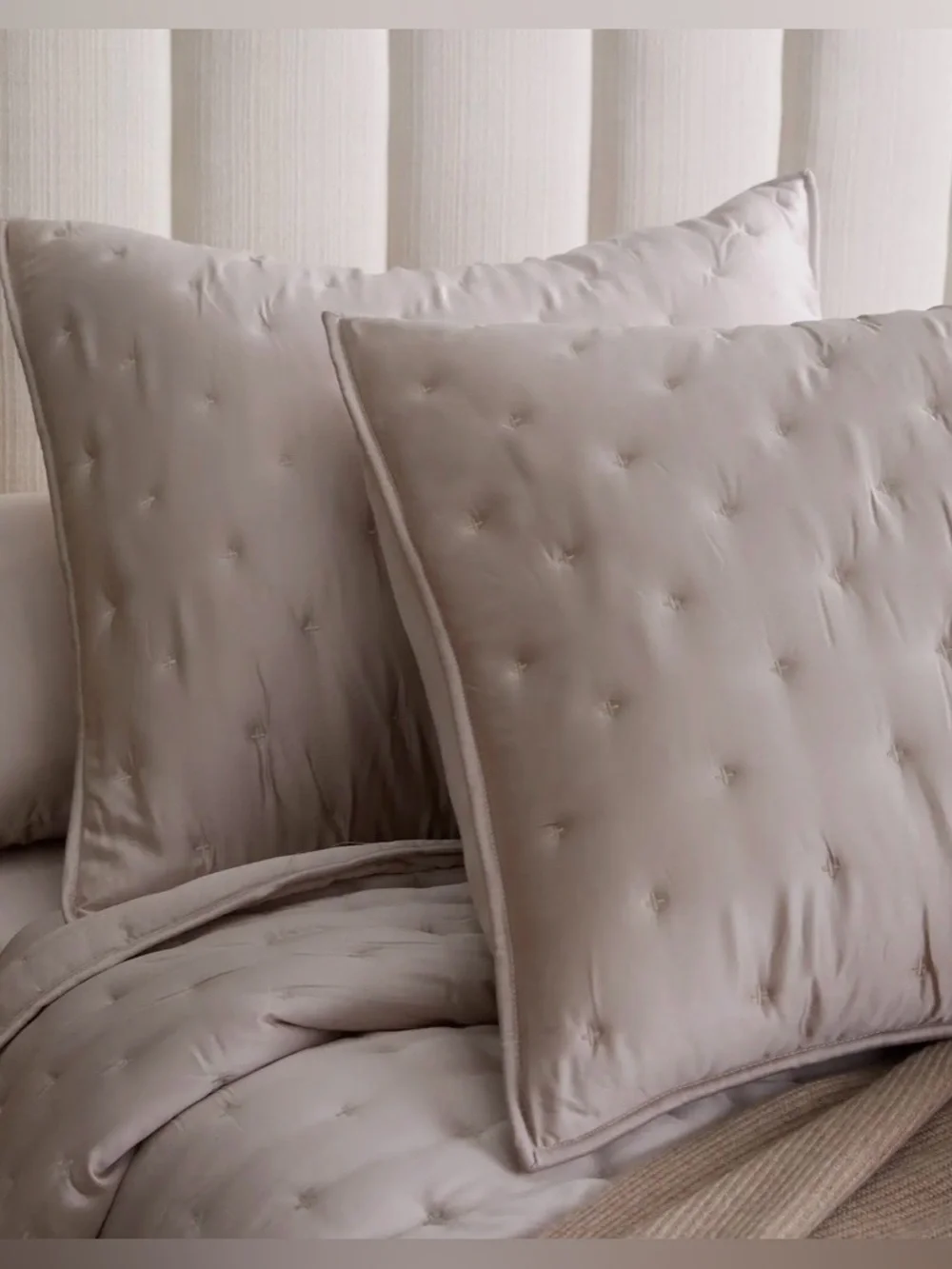 NWOT Quince Bamboo Dream Quilted Euro Sham, 26 X 26 (Soft Blush)